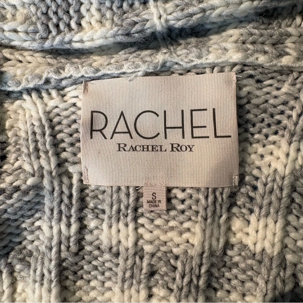 RACHEL Rachel Roy Textured Gray Cardigan S - Picture 7 of 9